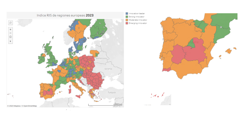 Mapa RIS Unión Europea_España